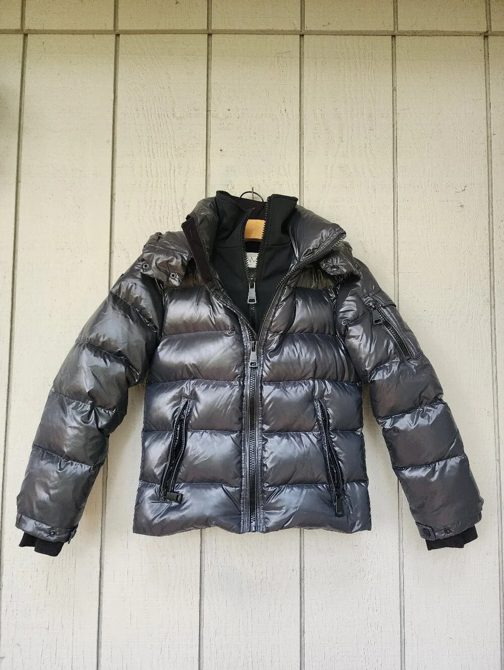 SAM. Boys Glacier Goose Down Puffer Jacket Steel Size 14